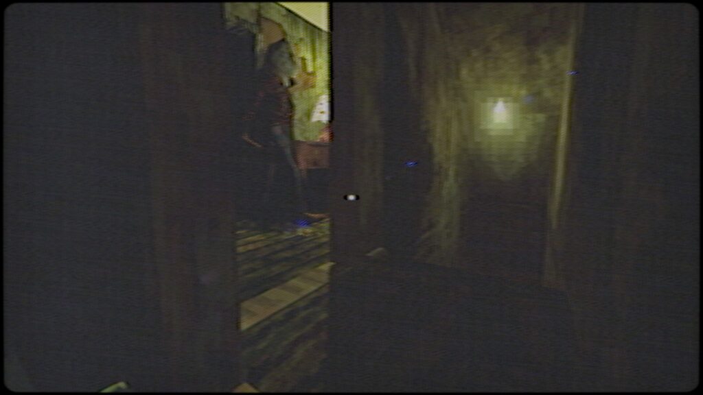 The player watches a killer from the shadows