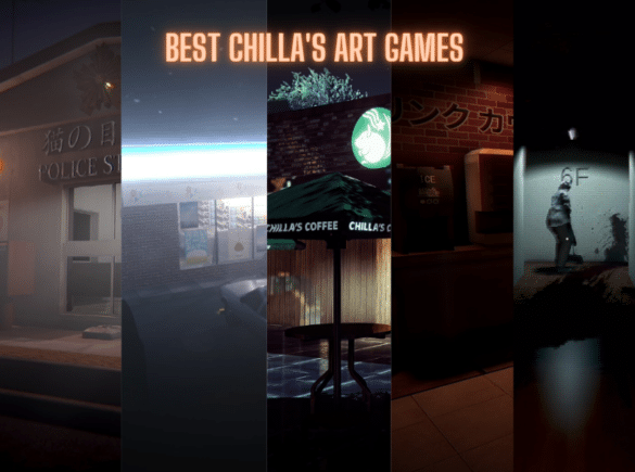 A compilation of images with "Best CHilla's Art Game" in orange text at the top
