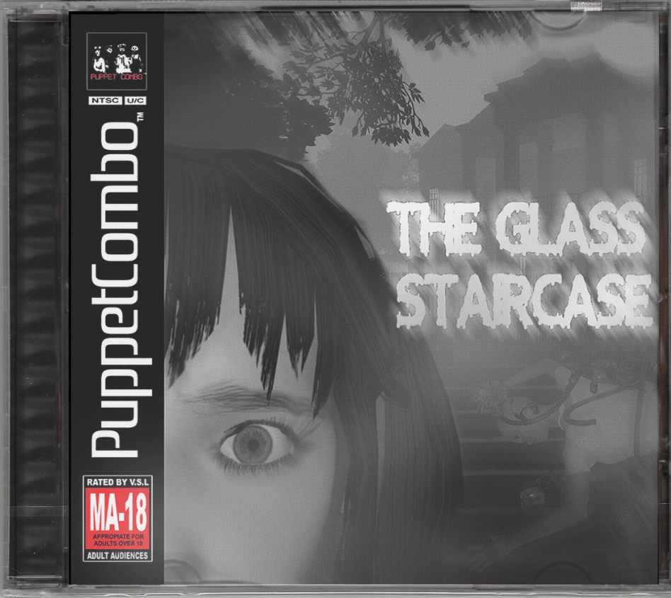 A black and white retro PS1 jewel case featureing a littel girl 