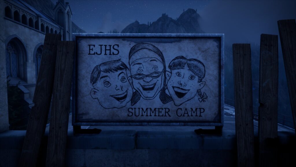 A posting featuring a nun and two smiling children reads "EJHS Summer Camp"
